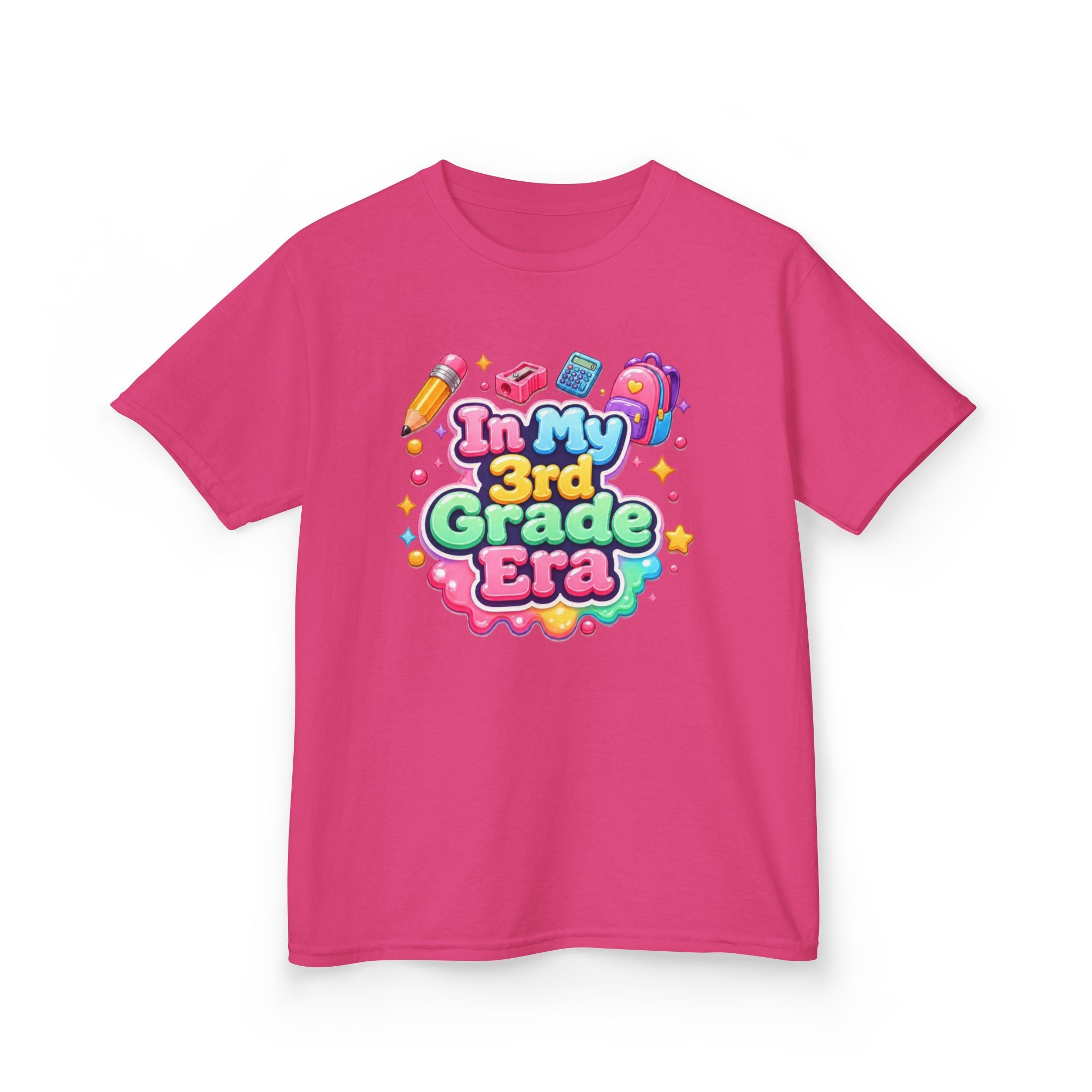 Kids T-Shirt — "In My 3rd Grade Era" Colorful Back-to-School Tee