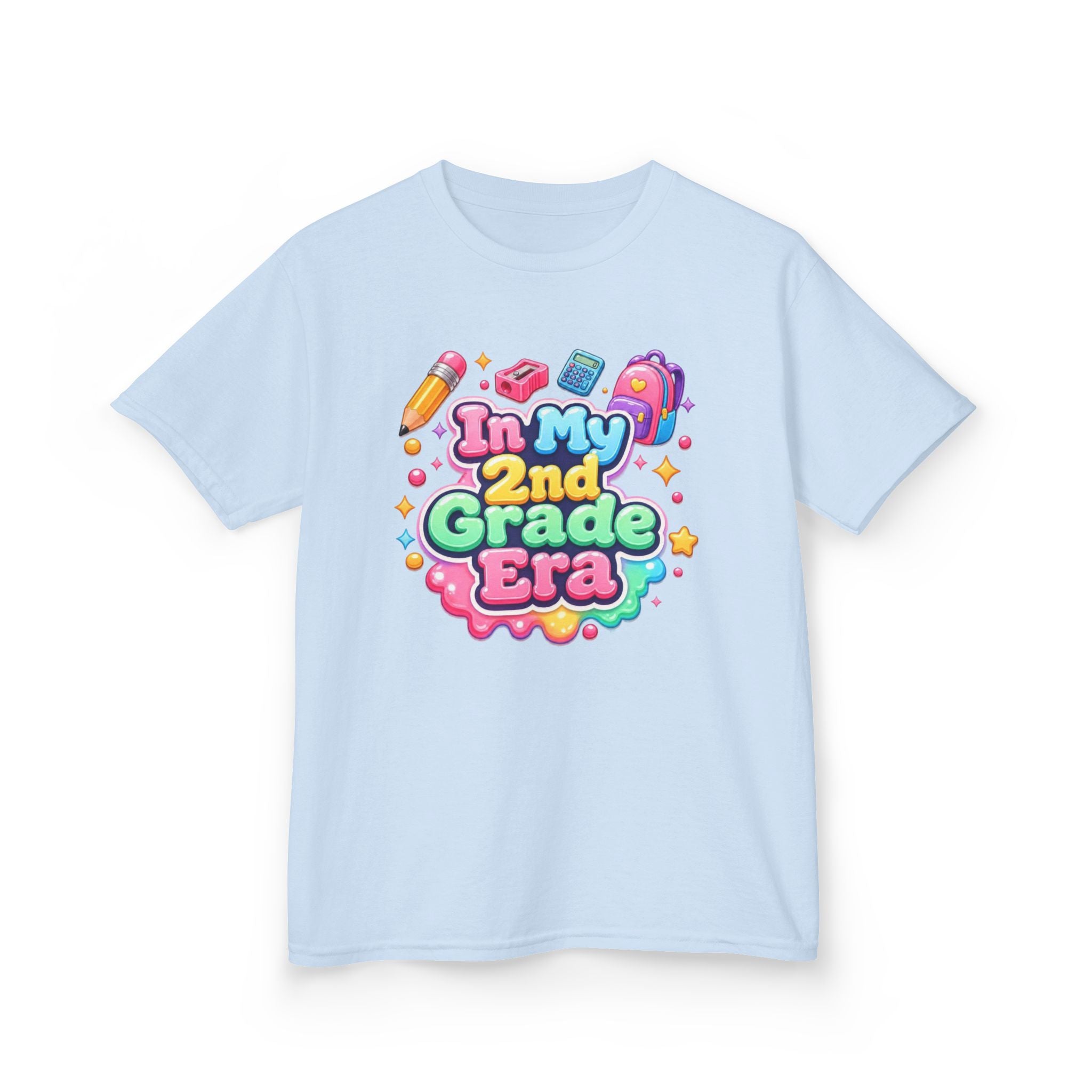 Kids T-Shirt — "In My 2nd Grade Era" Colorful Back-to-School Tee