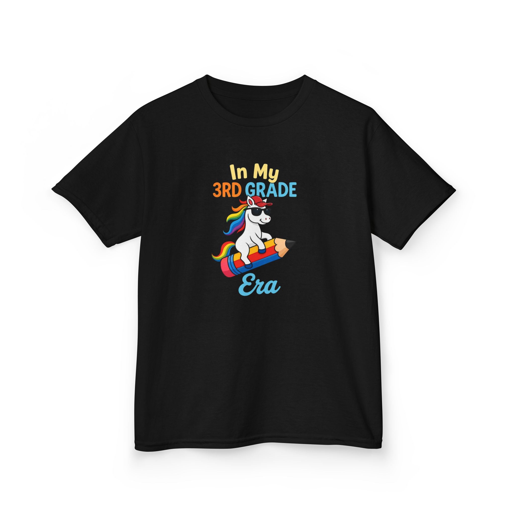Kids T-Shirt — "In My 3rd Grade Era" Rainbow Unicorn Back-to-School Tee
