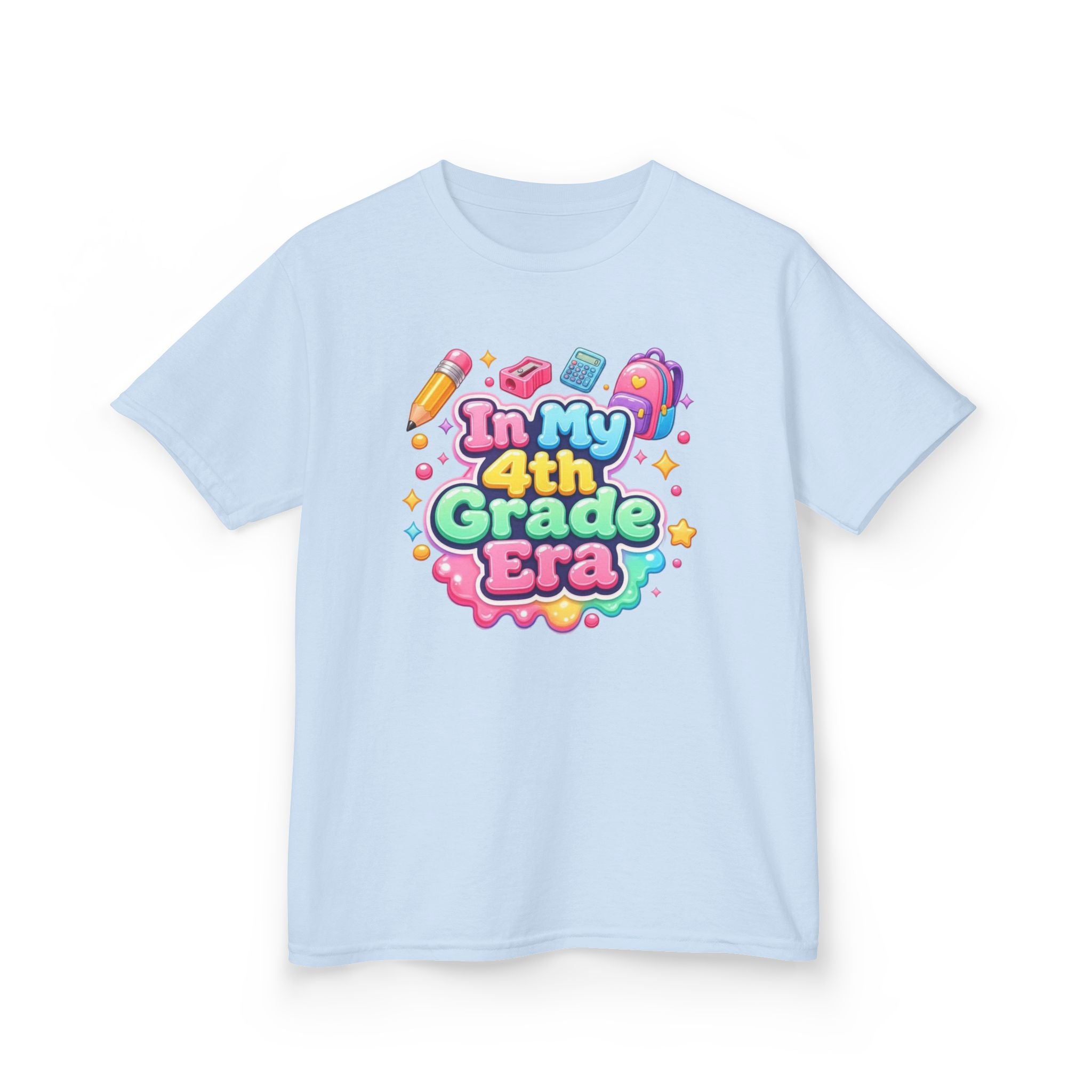 Kids T-Shirt — "In My 4th Grade Era" Colorful Back-to-School Shirt