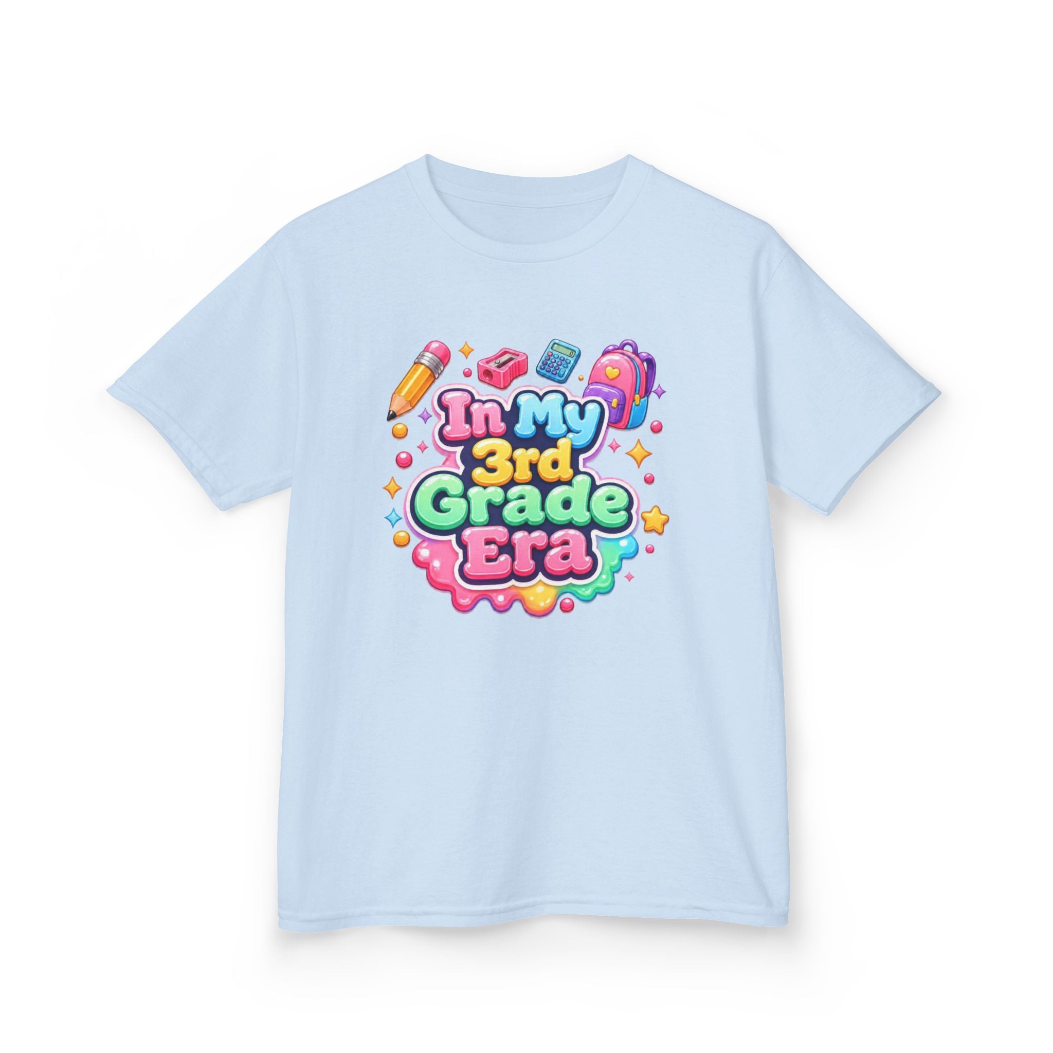 Kids T-Shirt — "In My 3rd Grade Era" Colorful Back-to-School Tee