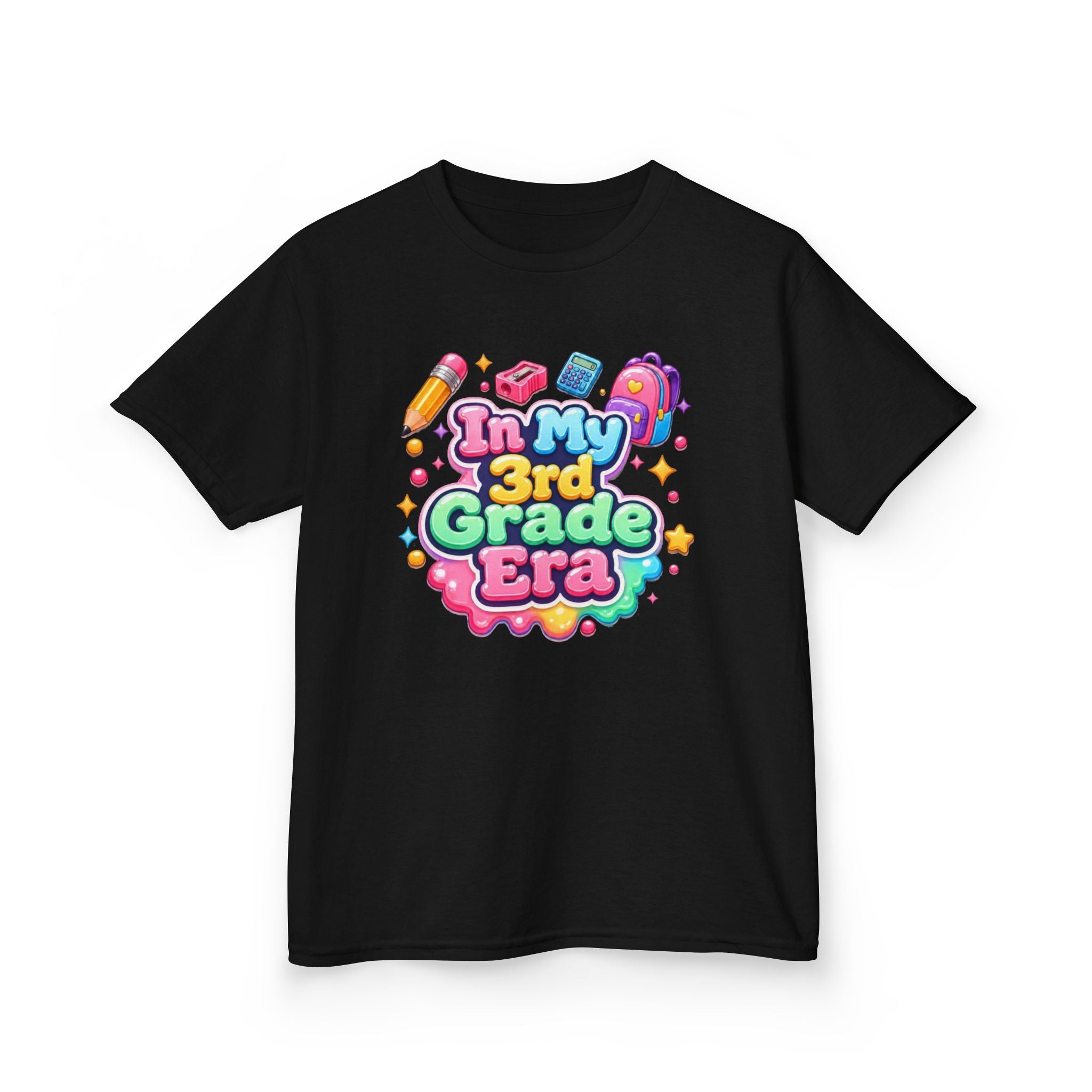 Kids T-Shirt — "In My 3rd Grade Era" Colorful Back-to-School Tee