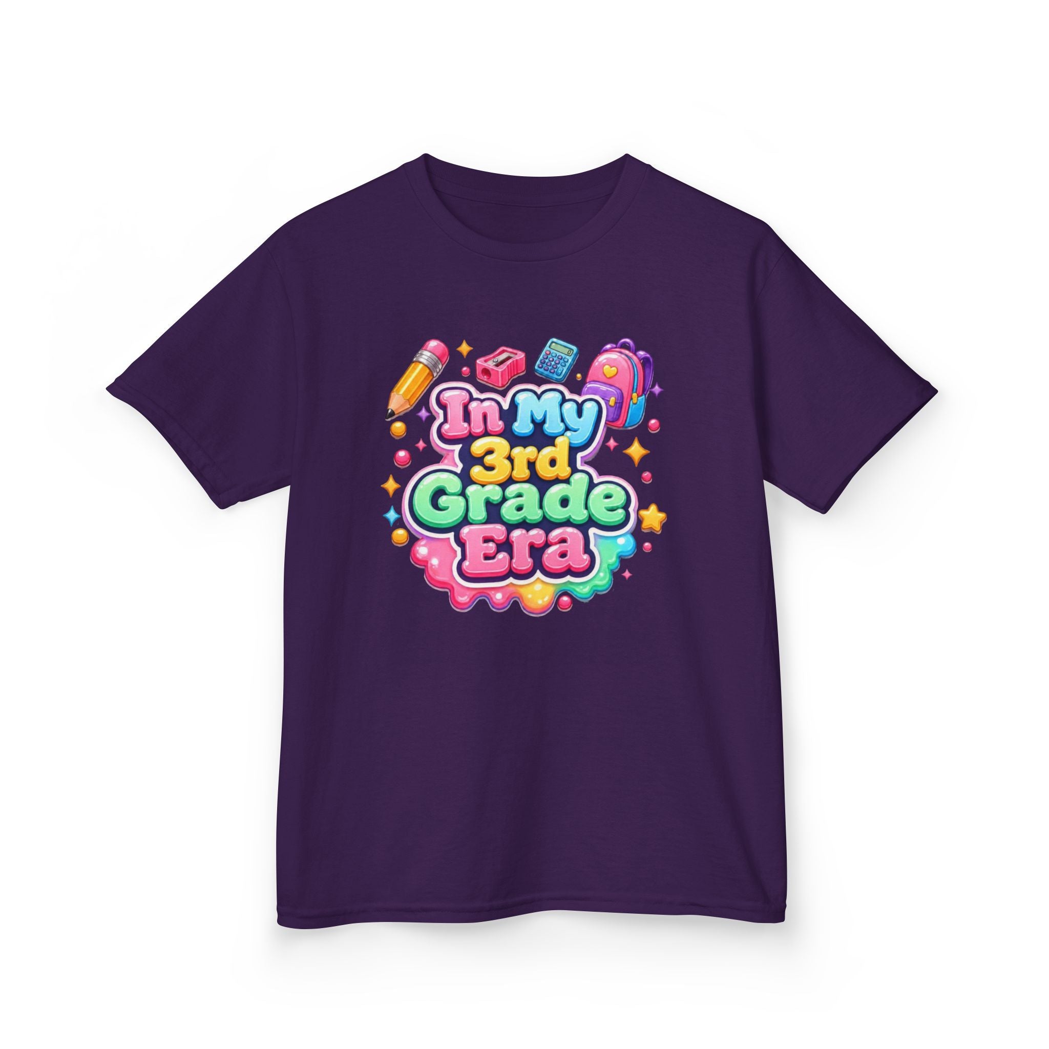 Kids T-Shirt — "In My 3rd Grade Era" Colorful Back-to-School Tee