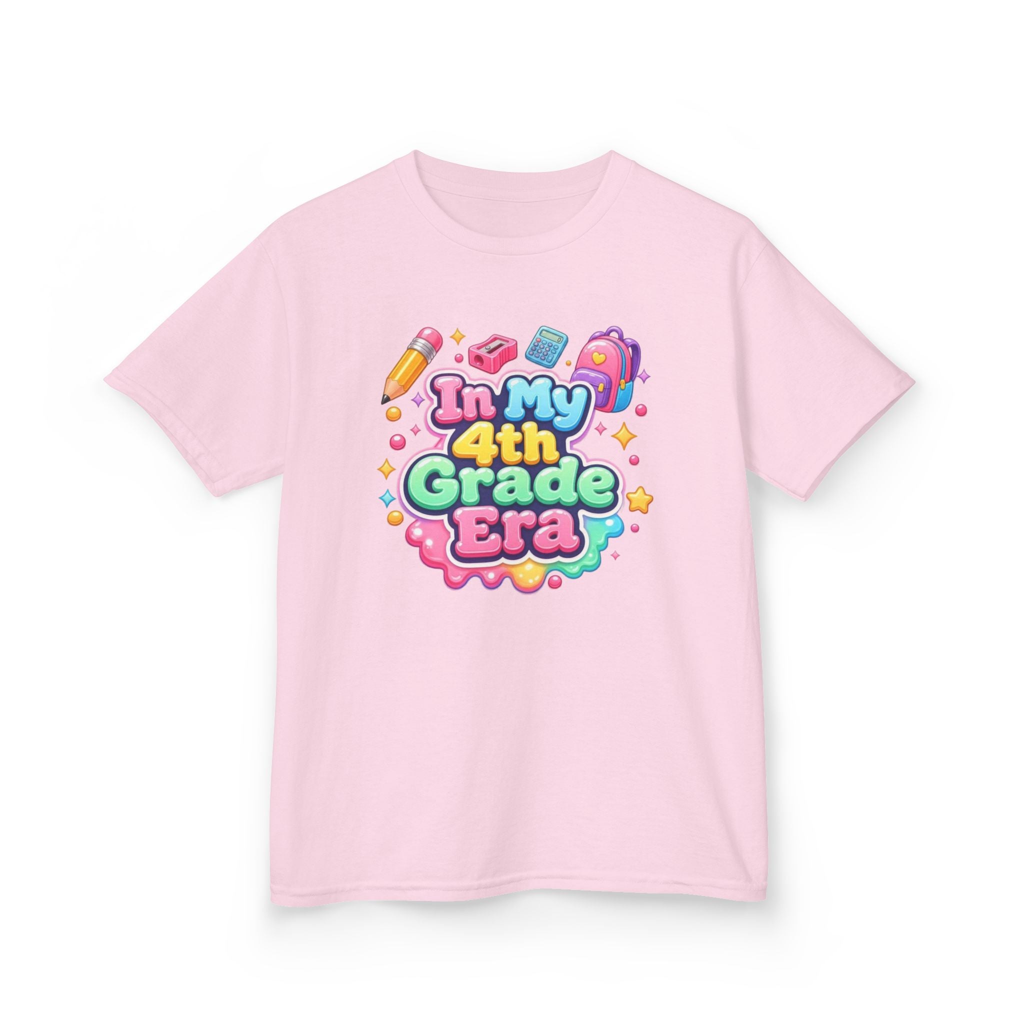 Kids T-Shirt — "In My 4th Grade Era" Colorful Back-to-School Shirt