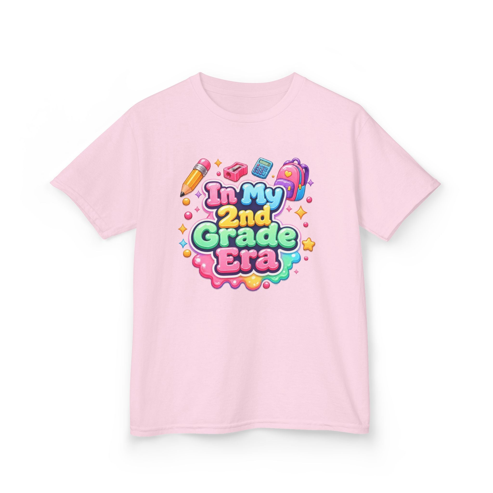 Kids T-Shirt — "In My 2nd Grade Era" Colorful Back-to-School Tee