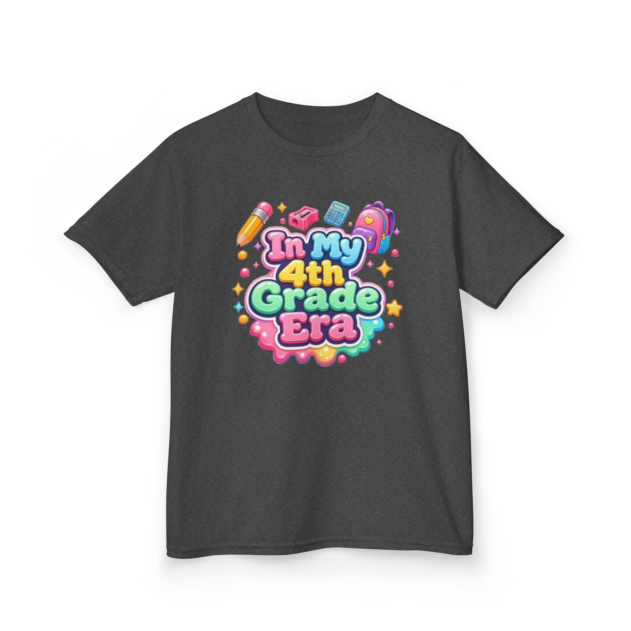 Kids T-Shirt — "In My 4th Grade Era" Colorful Back-to-School Shirt