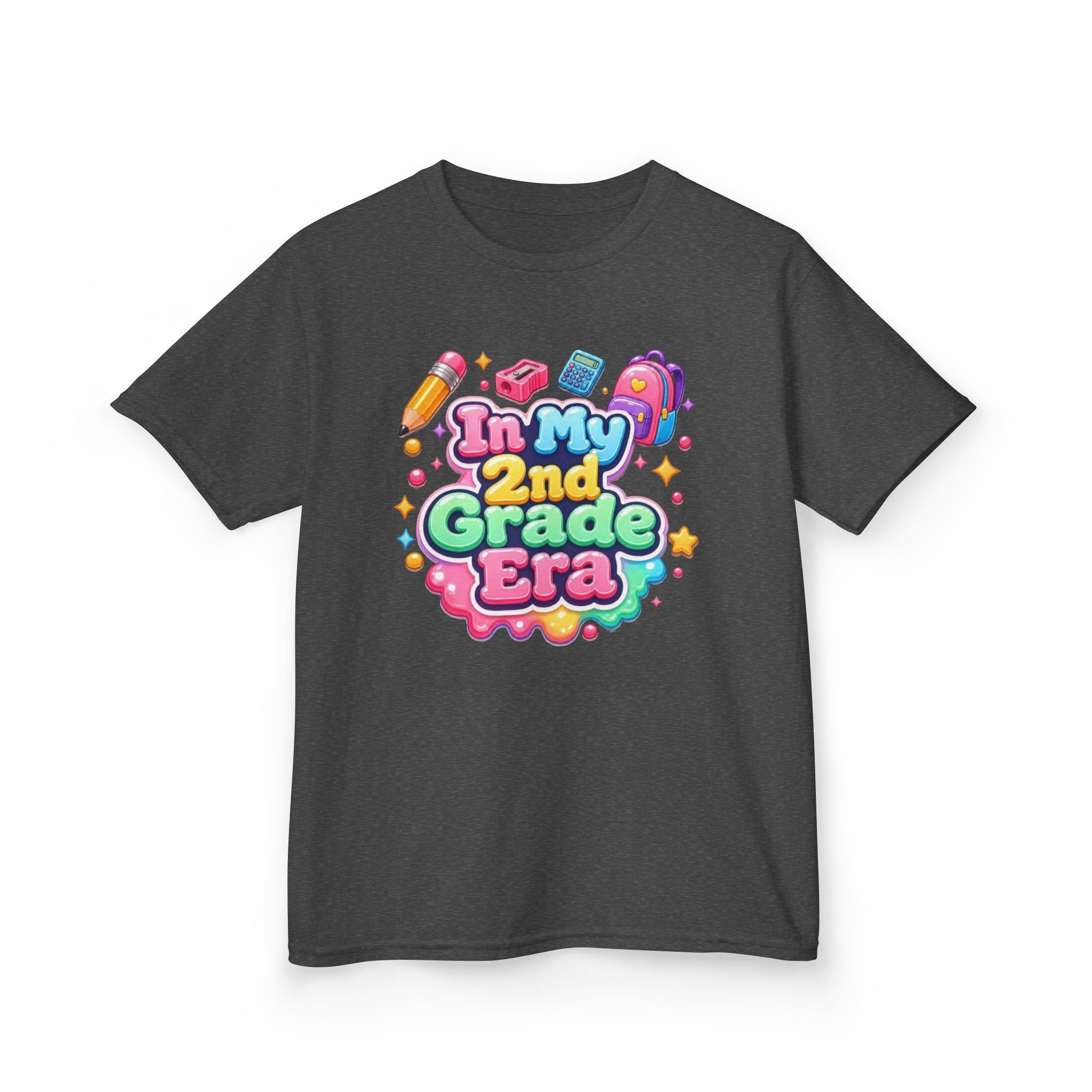 Kids T-Shirt — "In My 2nd Grade Era" Colorful Back-to-School Tee