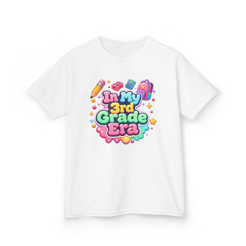 Kids T-Shirt — "In My 3rd Grade Era" Colorful Back-to-School Tee