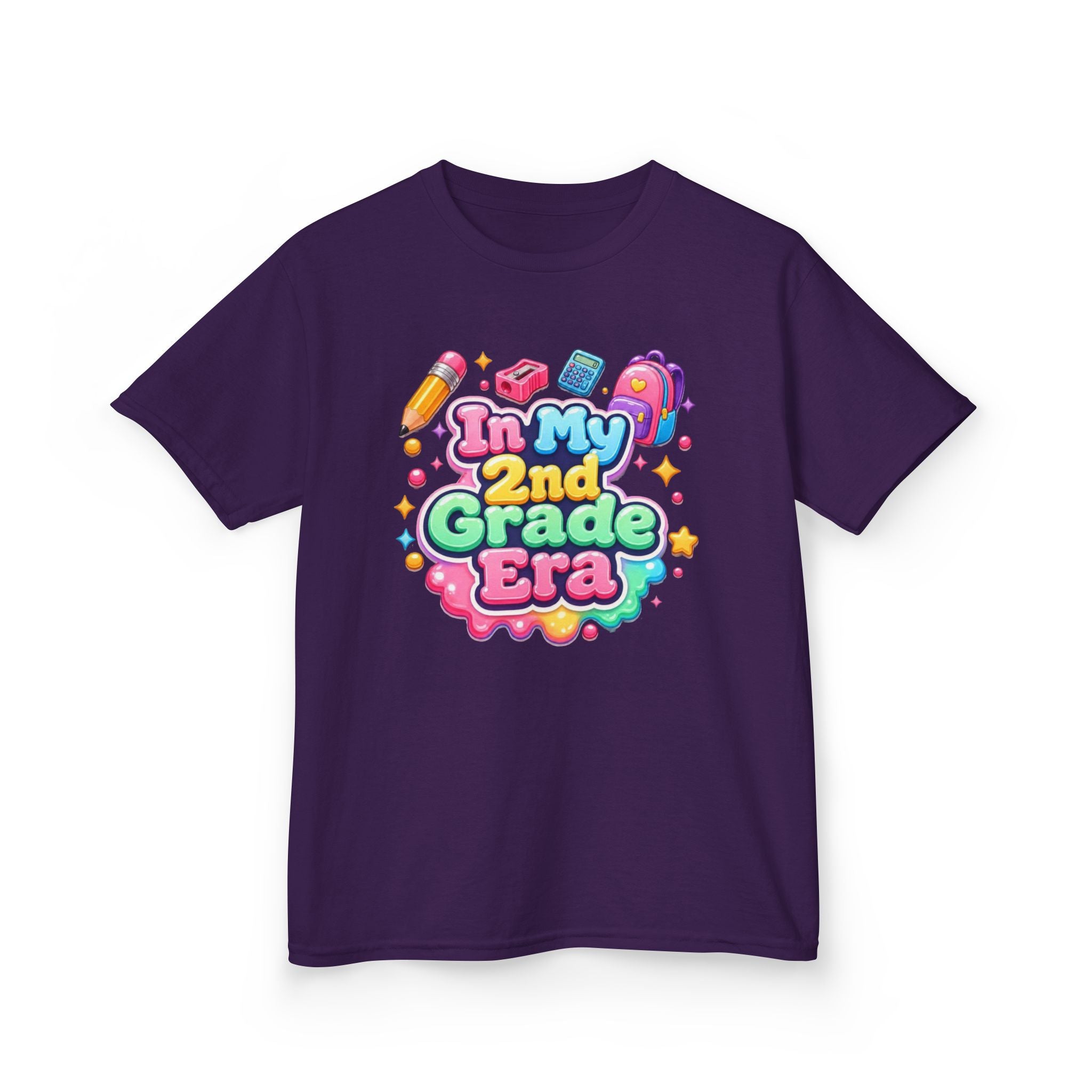 Kids T-Shirt — "In My 2nd Grade Era" Colorful Back-to-School Tee